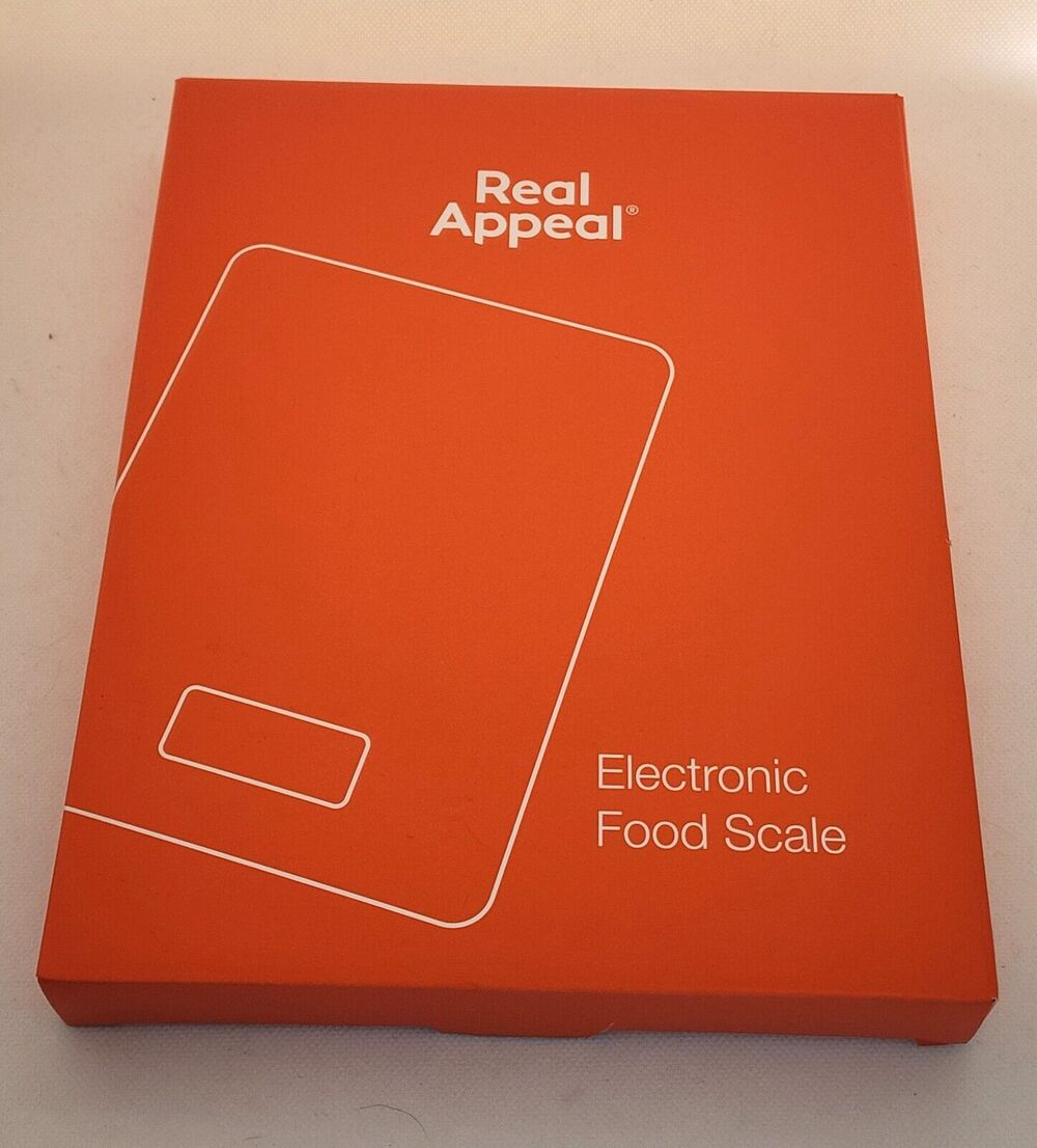 Real Appeal Digital Electronic Food Scale – White Glass Kitchen Scale